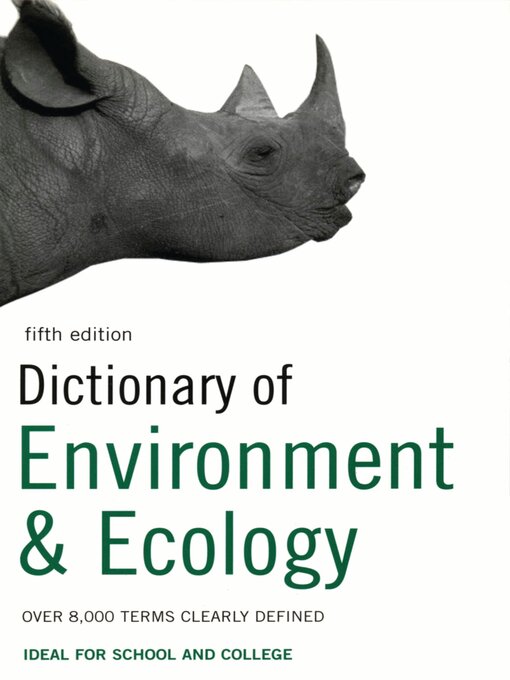 Title details for Dictionary of Environment and Ecology by Peter Collin - Available